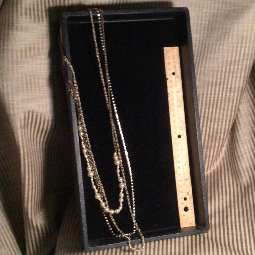 J Crew triple strand costume jewelry necklace